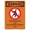 Signmission OSHA WARNING Sign, Underground Cable W/ Symbol, 18in X 12in Aluminum, 12" W, 18" L, Portrait OS-WS-A-1218-V-13580 - alternate 1